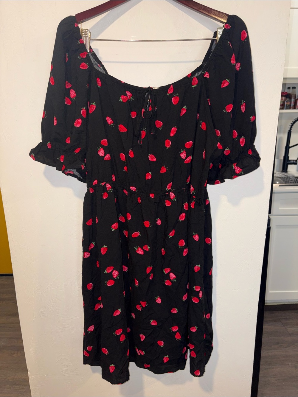 Just Found Strawberry Print Mini Dress